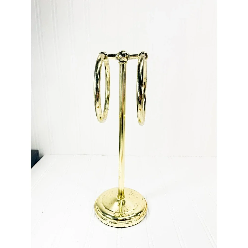 Vintage Brass Hand Towel Holder - Hollywood Regency Bathroom Decor